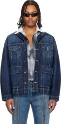 Jean Paul Gaultier Blue Cutout Denim Jacket