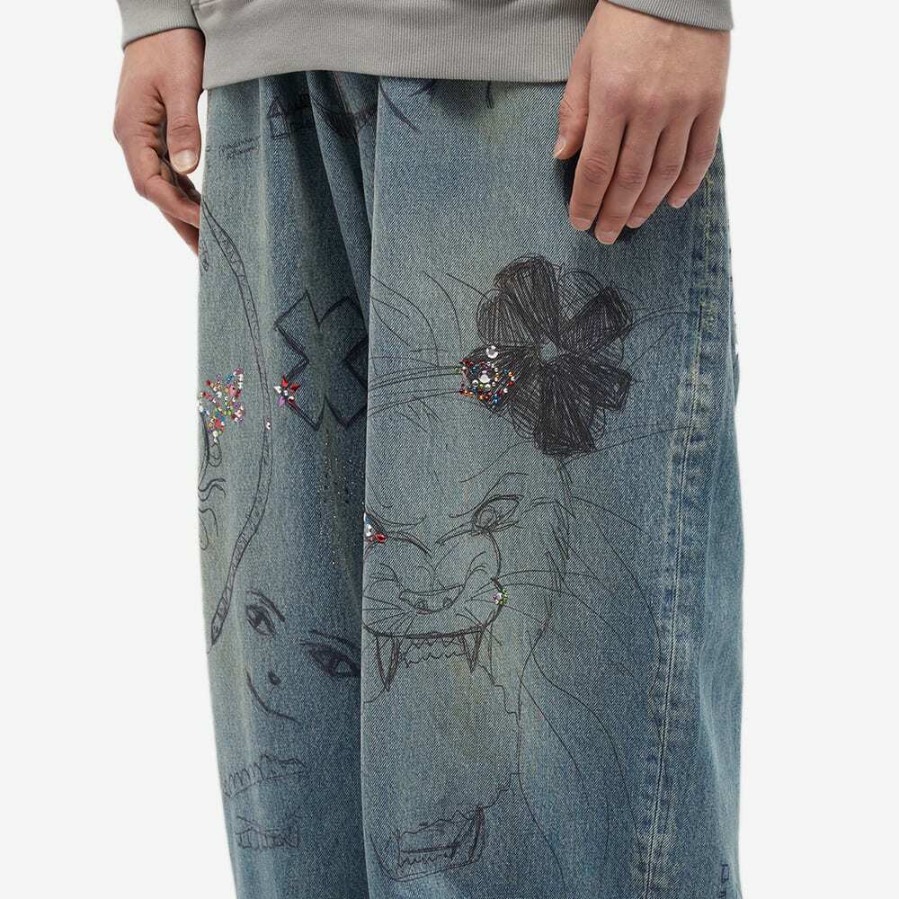 BALENCIAGASUPERDESTROYED BAGGYデニム BALENCIAGA Destroyed Baggy Jeans S 青 BALENCIAGASUPERDESTROYED