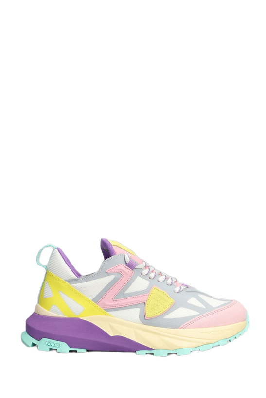 Photo: Philippe Model Rocx Low Sneakers In White Leather And Fabric