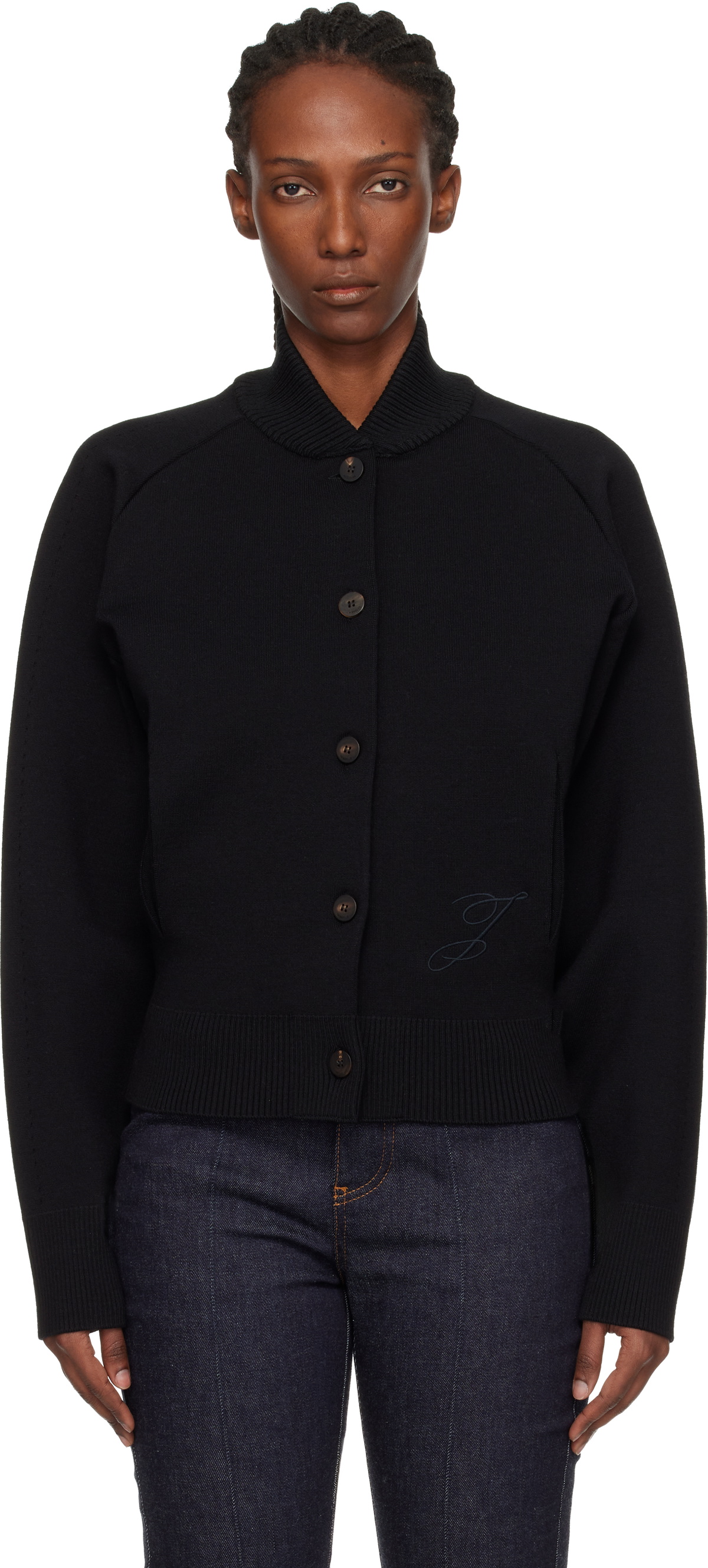 JACQUEMUS Black 'The Lavande' Cardigan Sweater
