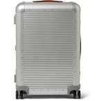 Fabbrica Pelletterie Milano - Spinner 68cm Leather-Trimmed Aluminium Suitcase - Silver
