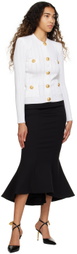Balmain White Tight Cardigan