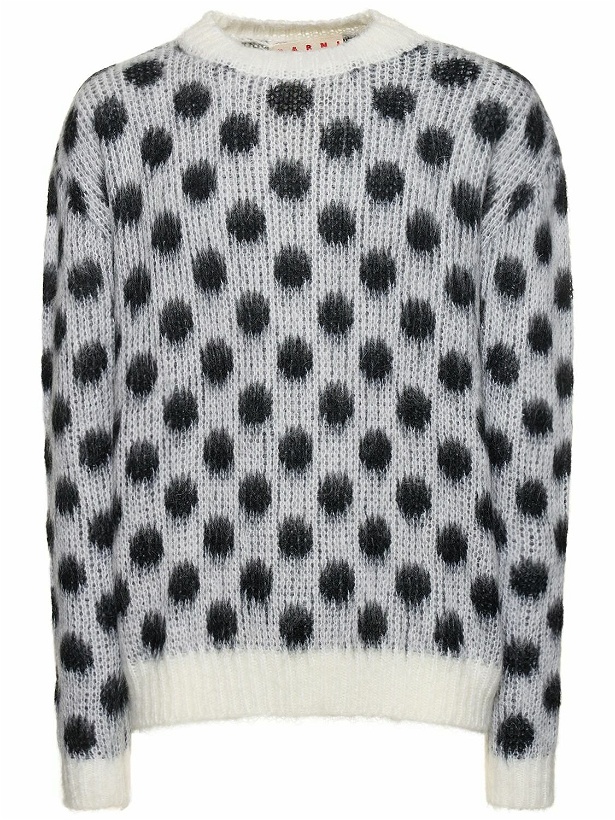Photo: MARNI - Check Brushed Mohair Blend Knit Sweater