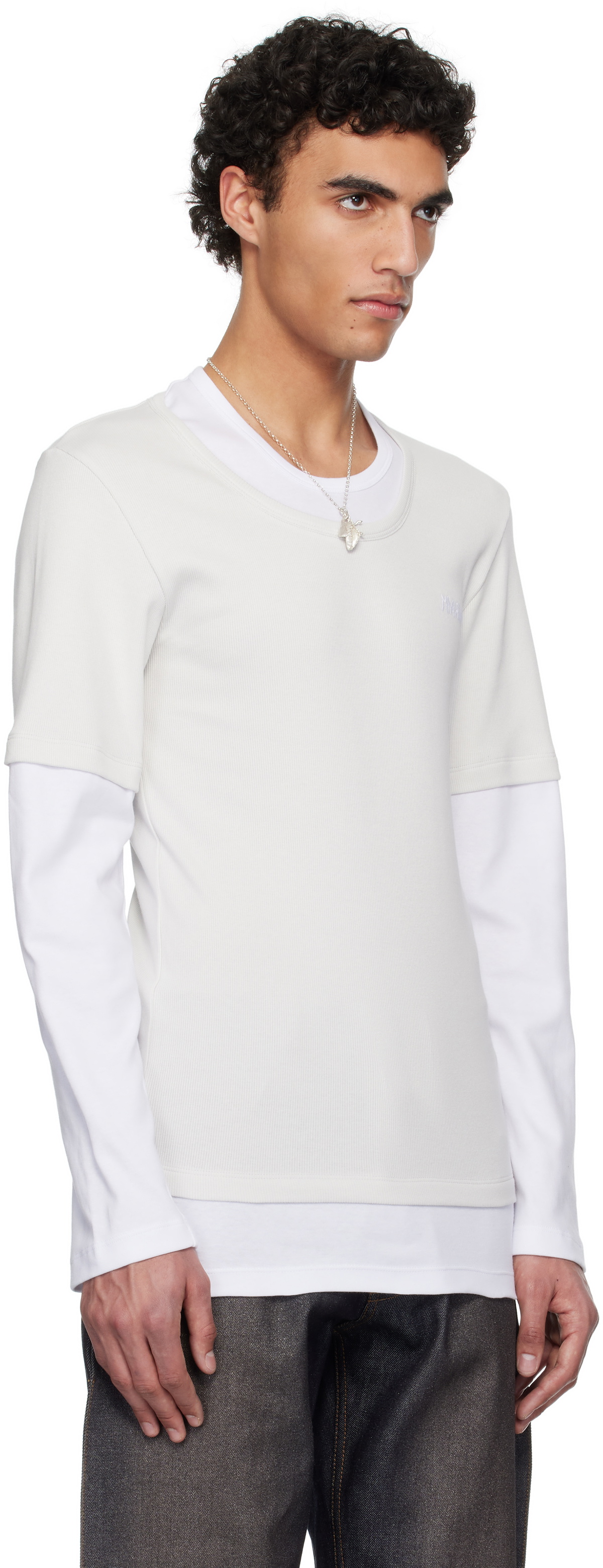 Magliano White & Beige Trauma Superslim T-shirt