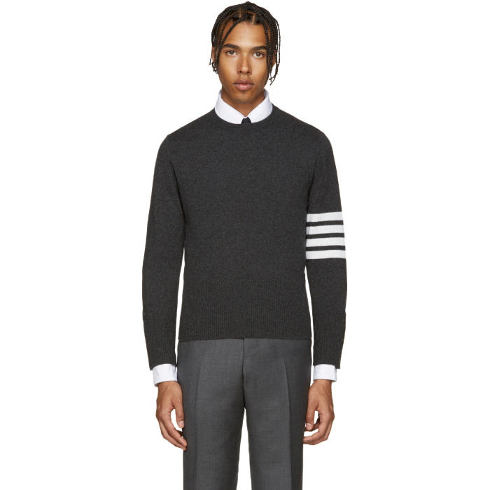 Photo: Thom Browne Grey Cashmere Pullover