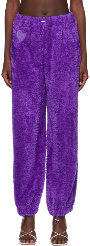 Photo: Sinead Gorey Purple Oversized Heart Lounge Pants