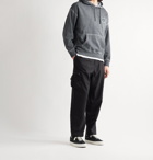 Saturdays NYC - Grande Peace Embroidered Pigment-Dyed Loopback Cotton-Jersey Hoodie - Gray