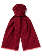 Alexander McQueen - Reversible Fringed Logo-Jacquard Wool Scarf