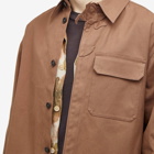 Valentino Men's Flower Embroidery Over Shirt in Clay