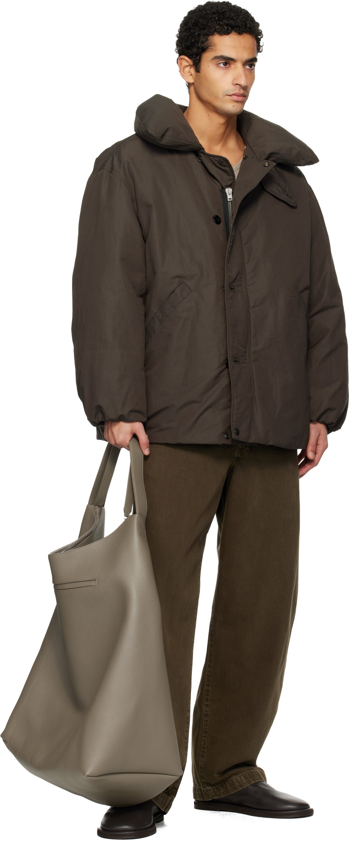 Studio Nicholson Taupe Type 2 Leather Tote