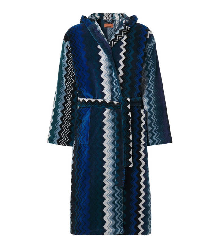 Photo: Missoni Giacomo Zigzag cotton bathrobe