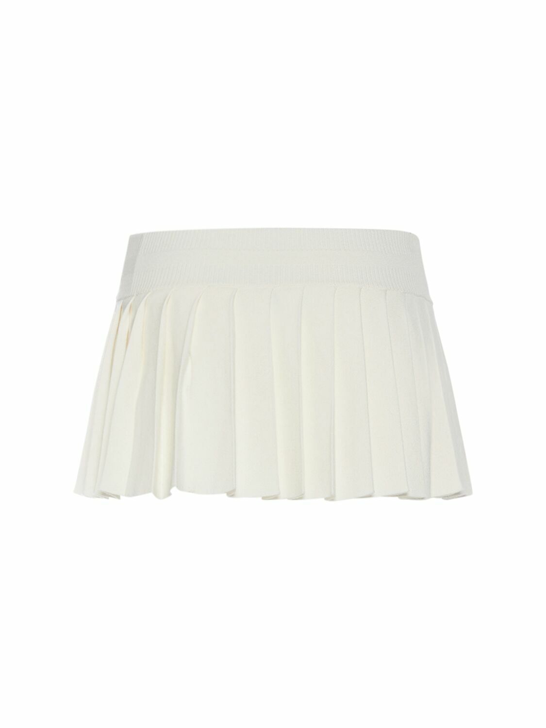 DSQUARED2 - Viscose Knit Logo Pleated Mini Skirt Dsquared2