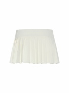 DSQUARED2 - Viscose Knit Logo Pleated Mini Skirt