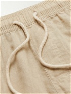 OAS - Straight-Leg Linen and Cotton-Blend Drawstring Shorts - Neutrals