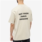 Drole de Monsieur Men's Drôle de Monsieur Not From Paris Madame T-Shirt in Mastic