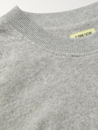 DE BONNE FACTURE - Mélange Cotton-Terry Sweatshirt - Gray