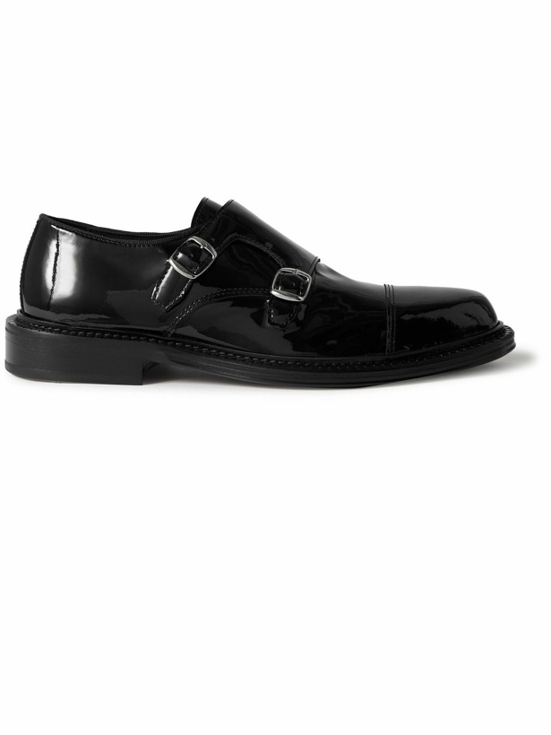 Photo: Mr P. - Patent-Leather Monk-Strap Shoes - Black