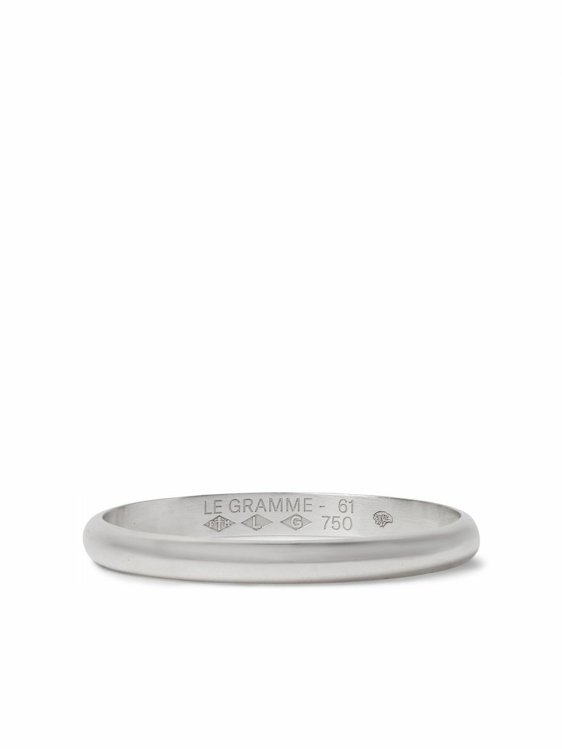 Photo: Le Gramme - Le 2 Brushed 18-Karat White Gold Ring - Silver