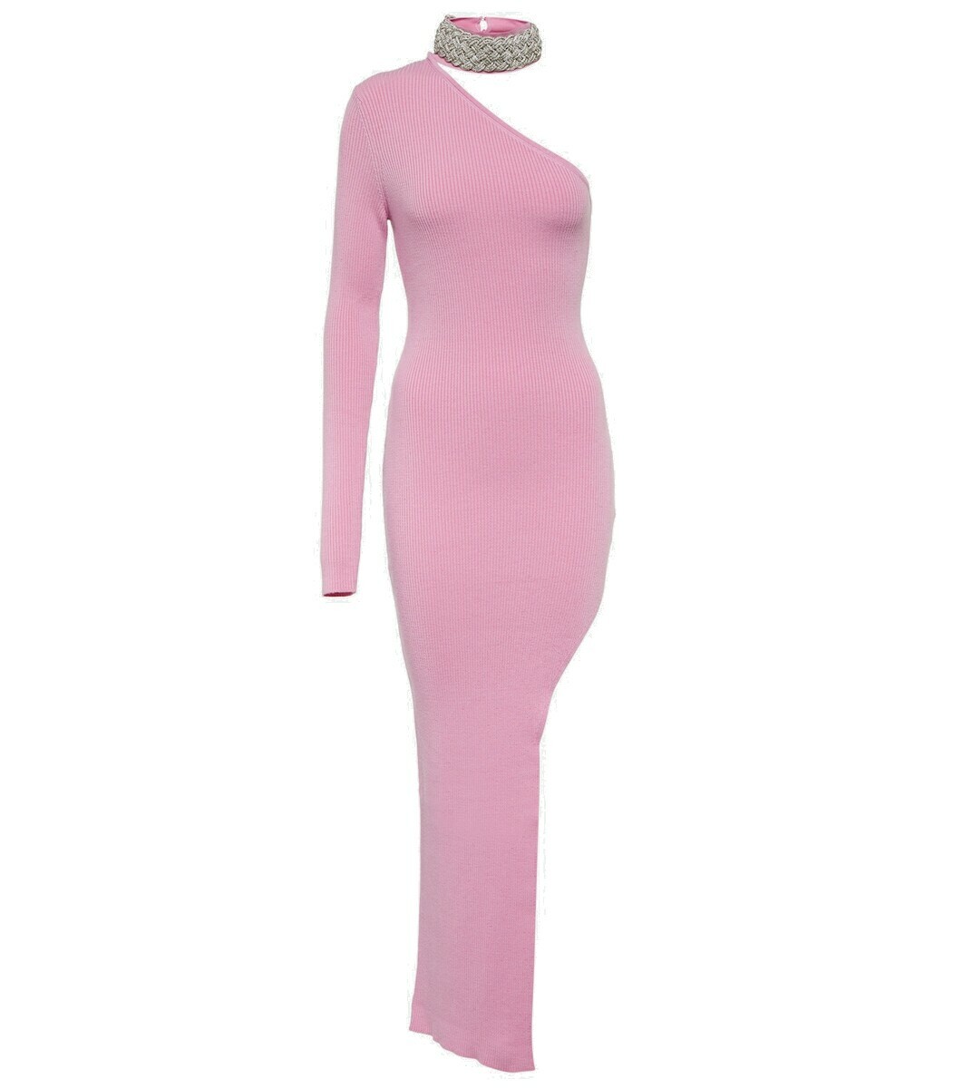 GIUSEPPE DI MORABITO Cotton Jersey Maxi Dress with Slit
