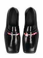 MARTINE ROSE 3.5cm Leather Square Toe Beaded Loafers