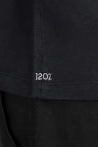 120% Lino T-shirt In Black Linen