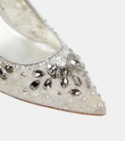 Rene Caovilla Embellished lace pumps