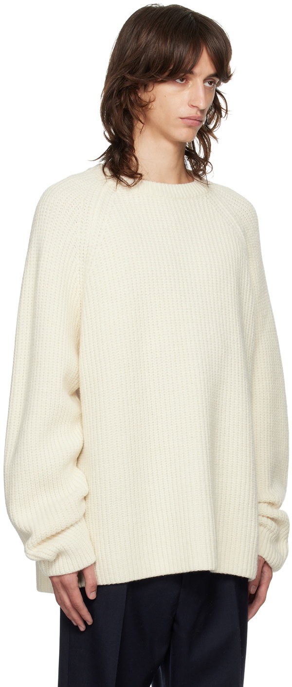 The Frankie Shop Off-White Carter Crewneck Sweater