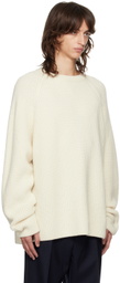 The Frankie Shop Off-White Carter Crewneck Sweater