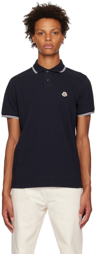 Photo: Moncler Navy Stripe Polo