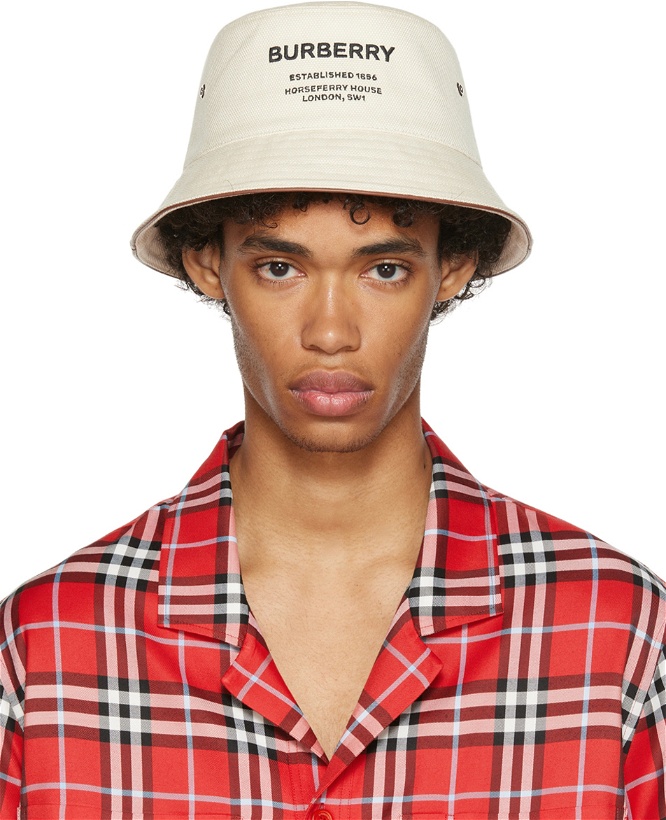 Photo: Burberry Off-White Horseferry Motif Bucket Hat