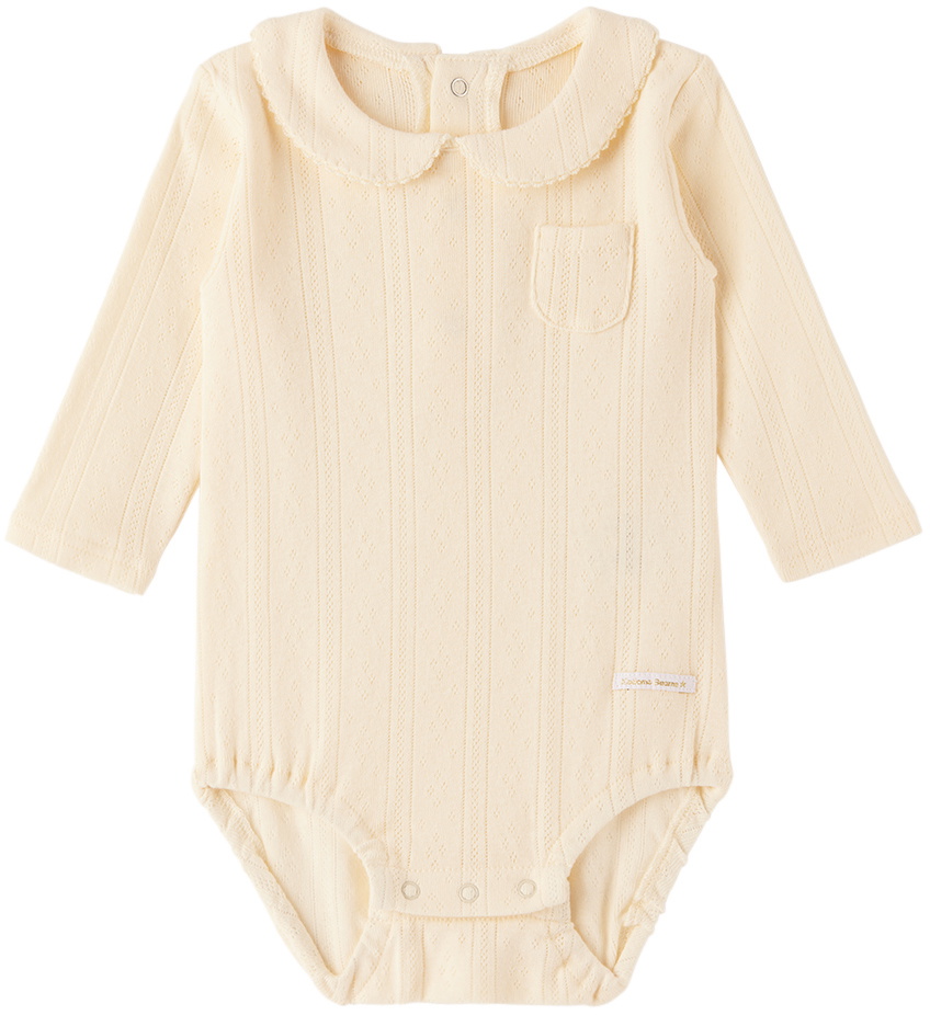 Kodomo BEAMS Baby Off-White Pointelle Bodysuit