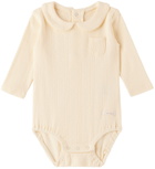 Kodomo BEAMS Baby Off-White Pointelle Bodysuit