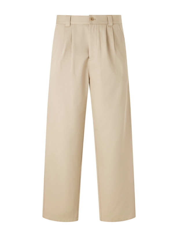 Photo: A.P.C. - Ricky Straight-Leg Pleated Organic Cotton Trousers - Neutrals