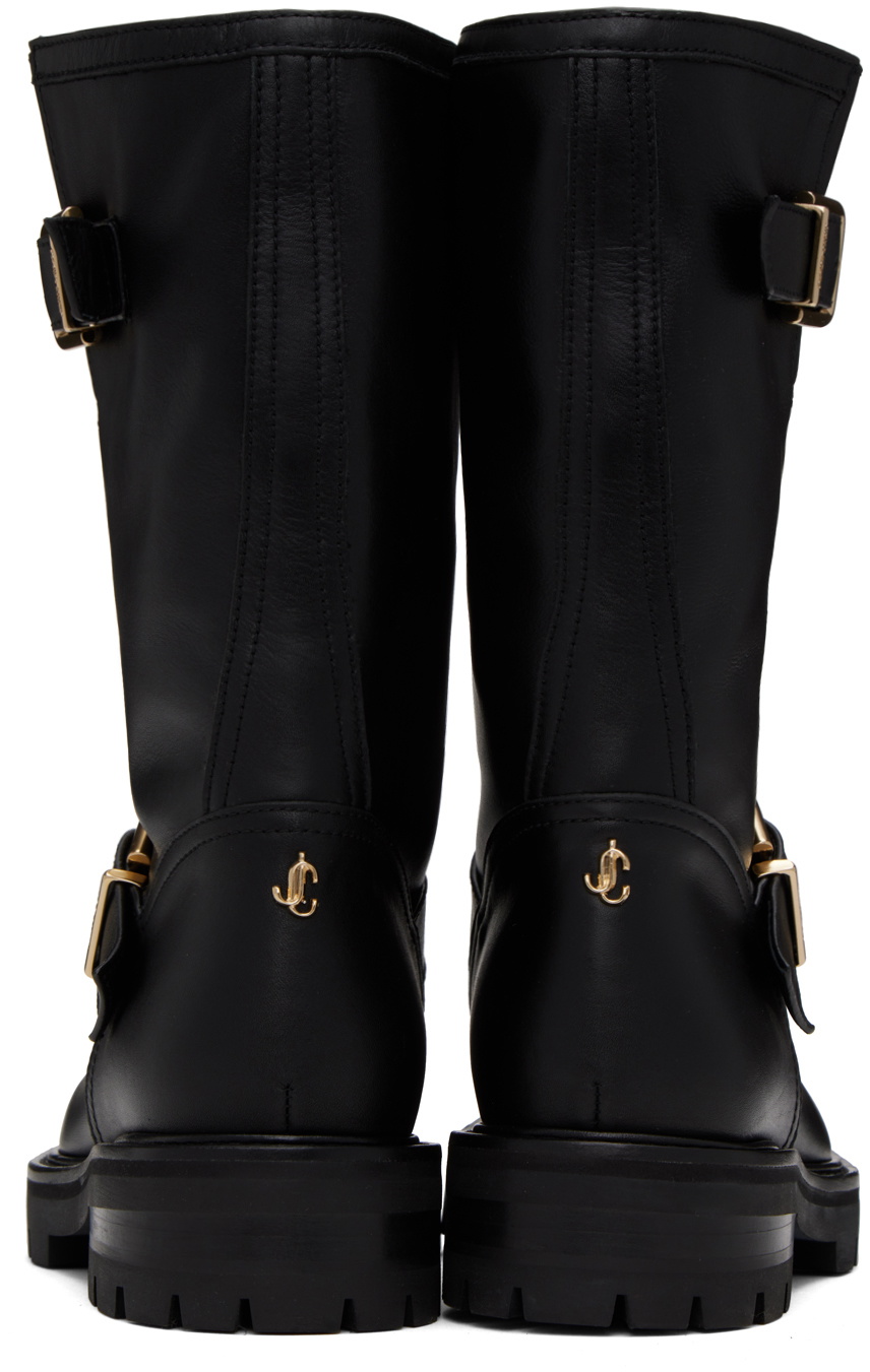 ロングブーツ JIMMY CHOO Black Leather Biker Ii Boots Biker II leather boots in black - Jimmy Choo | Mytheresa