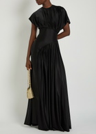 Rabanne Gathered Stretch-jersey Gown Black