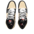 Air Jordan Men's 1 Mid Se Tt Sneakers in Black/Sesame/Red