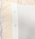 Monse Fringe-collar cotton and linen shirt