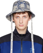 JW Anderson Gray & Blue Asymmetric Bucket Hat