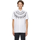 Neil Barrett White Thunderbolt Short Sleeve Shirt