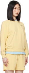 Sporty & Rich Yellow Serif Logo Sweatshirt