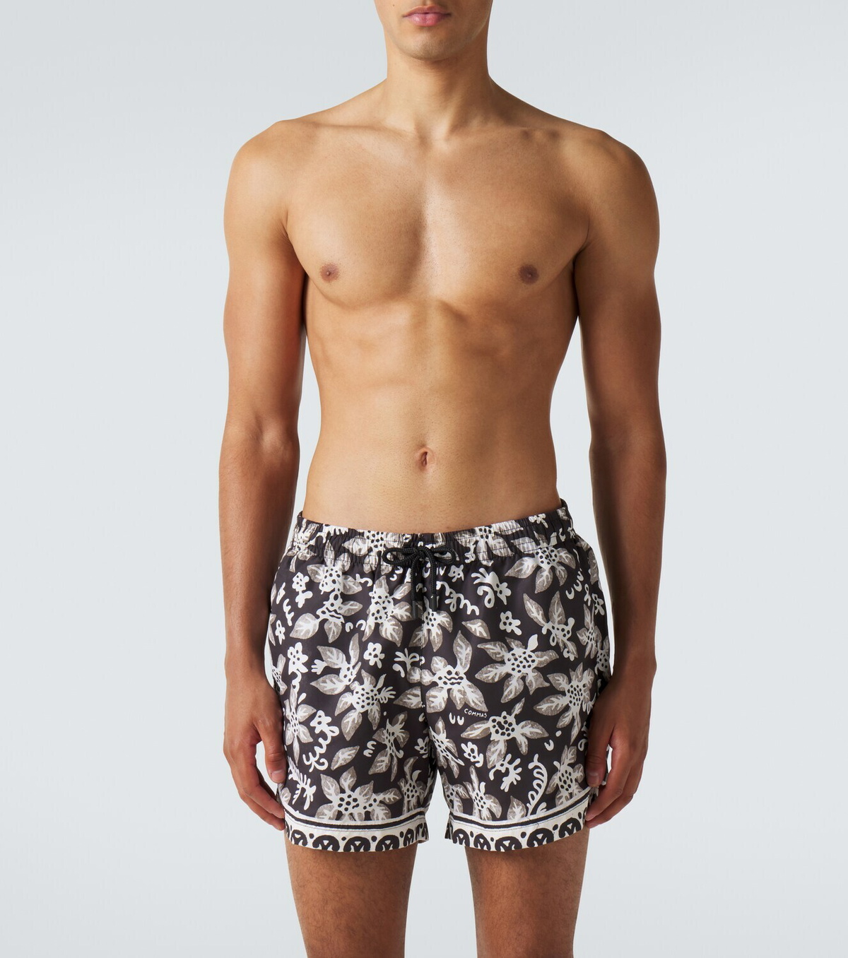 Commas Printed swim trunks