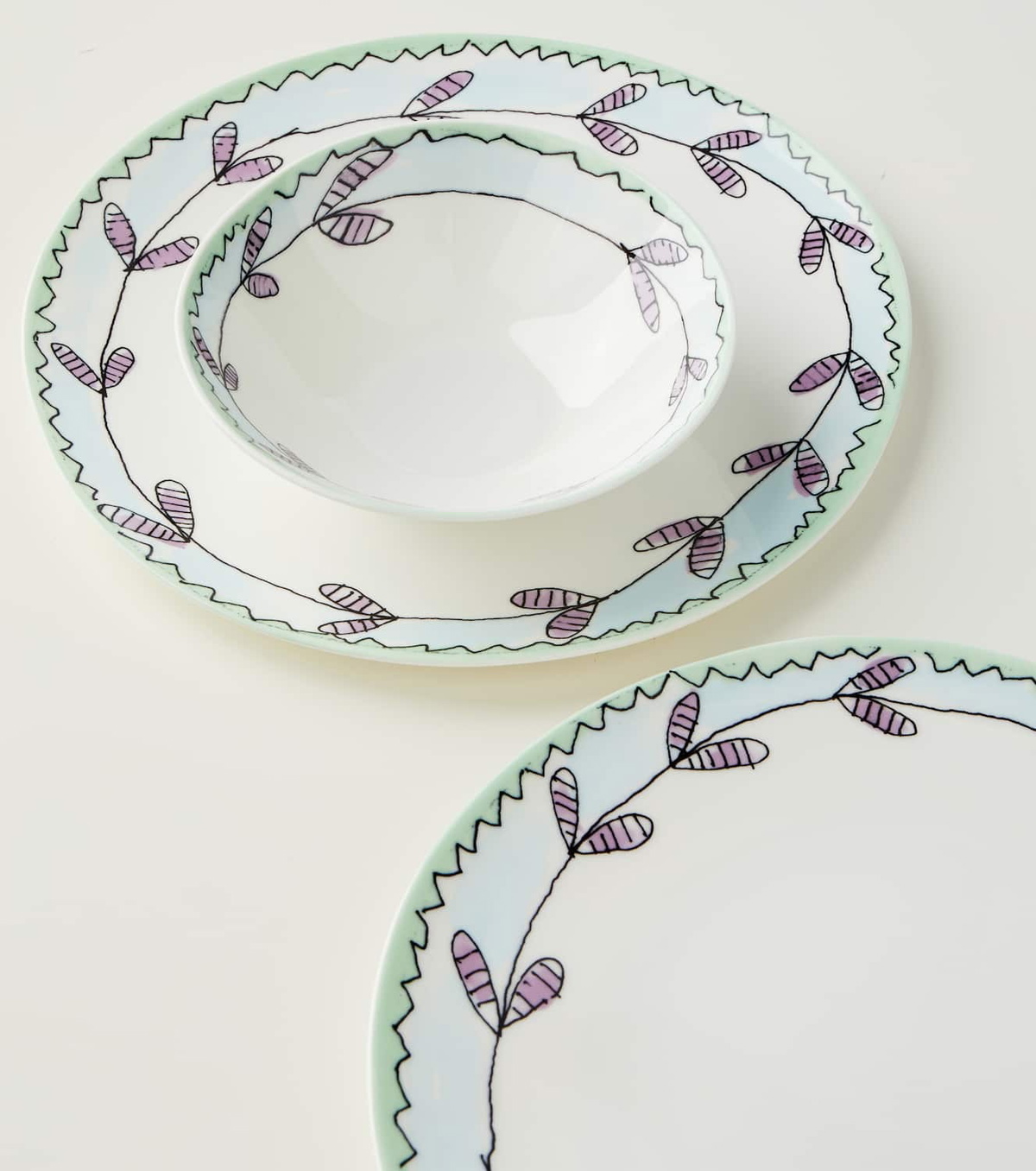 Serax Blossom Milk porcelain breakfast set
