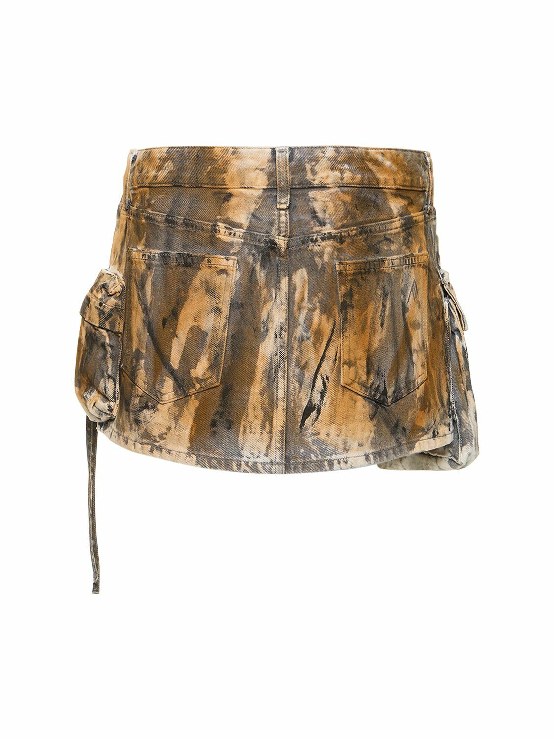 スカート ATTICO 248WCS136D090 Skirts Fay mini cargo skirt THE ATTICO Fay Cargo Mini Skirt In Washed Denim