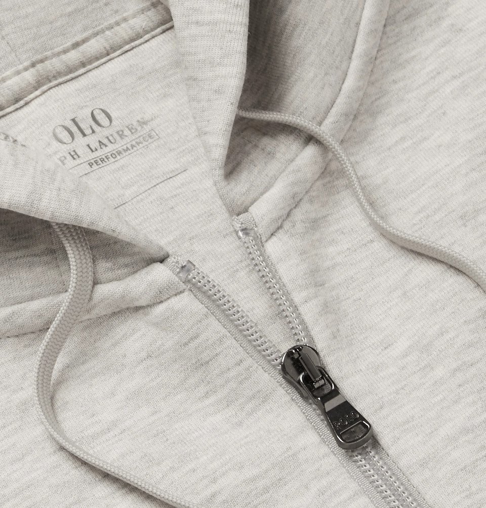 Polo Ralph Lauren - Mélange Jersey Zip-Up Hoodie - Men - Light gray