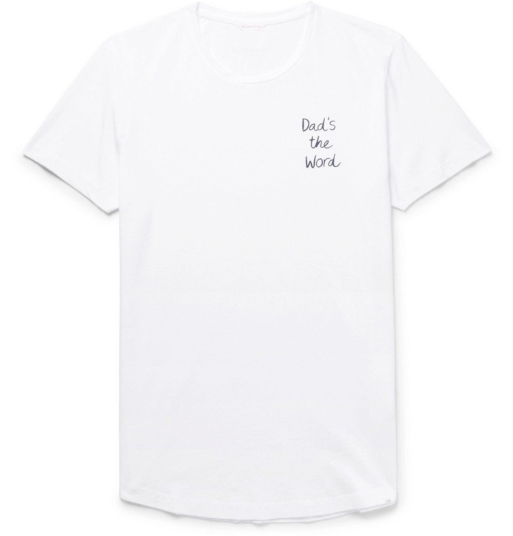 Photo: Orlebar Brown - Dad's the Word Printed Cotton-Jersey T-Shirt - Men - White