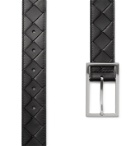 Bottega Veneta - 3cm Intrecciato Leather Belt - Black