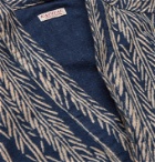 KAPITAL - Java-Yabane Printed Cotton-Flannel Shirt - Blue