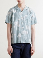 Hartford - New Palmito Convertible-Collar Printed Cotton Shirt - Green
