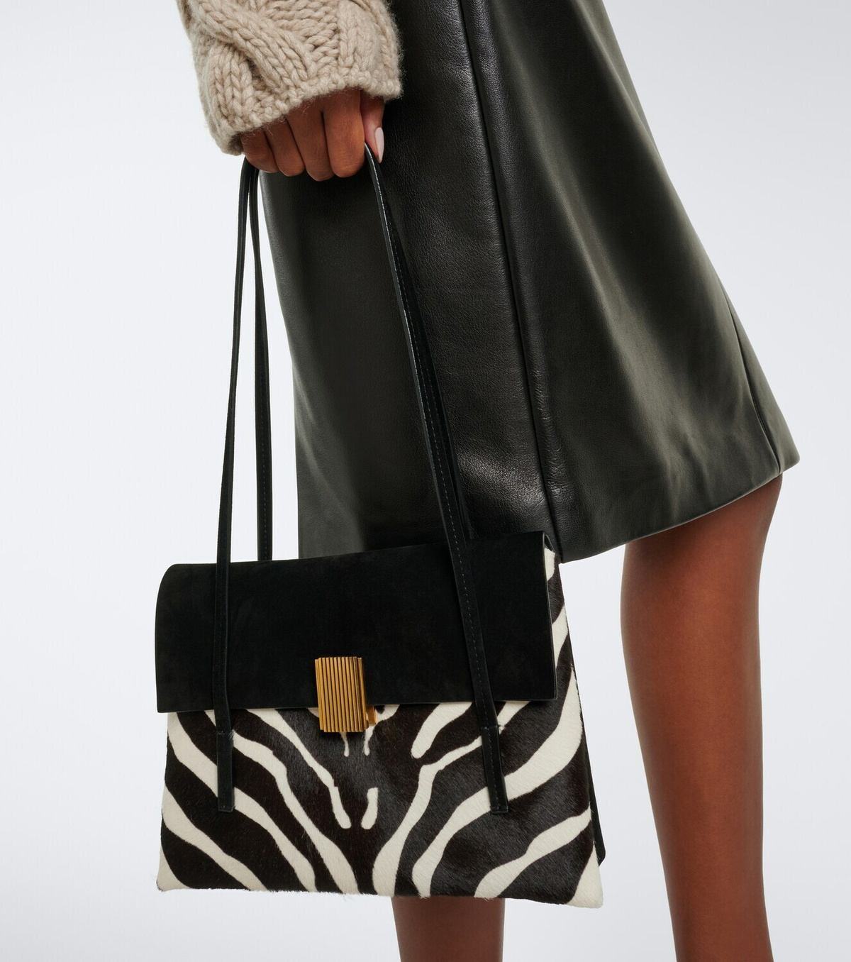 Khaite Soft Blake Small calf hair shoulder bag