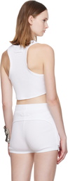 Jean Paul Gaultier White 'The Garter Bra' Tank Top